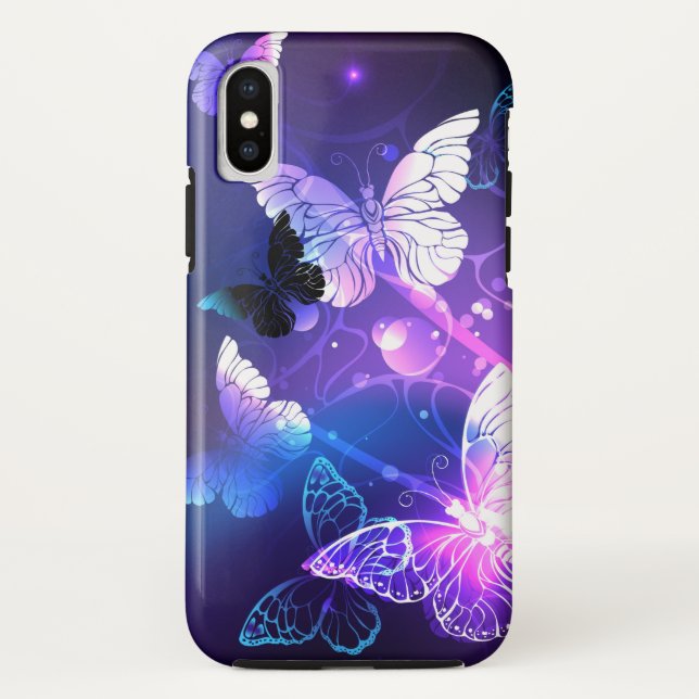 Background with Night Butterflies Case-Mate iPhone Case (Back)