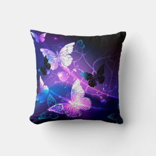 Background with Night Butterflies Cushion