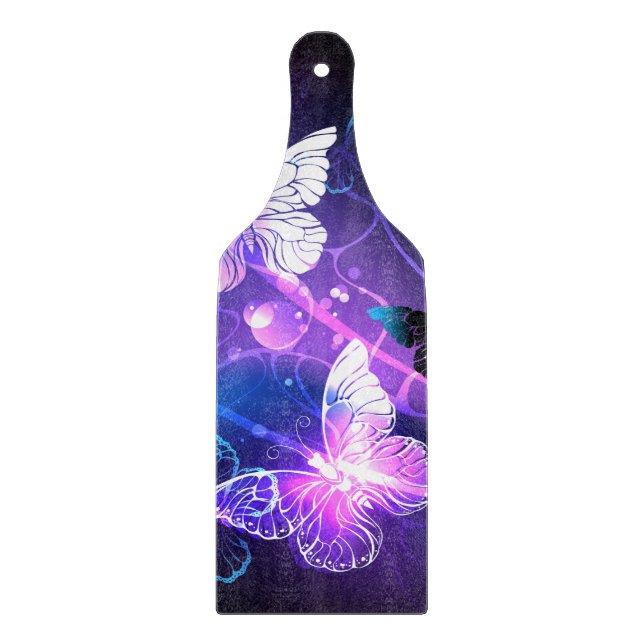 Background with Night Butterflies Cutting Board (Front)