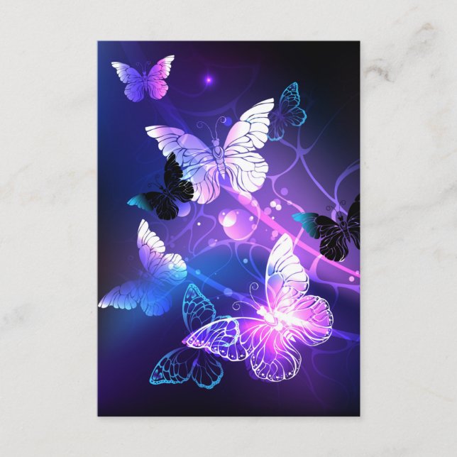 Background with Night Butterflies Enclosure Card (Front)