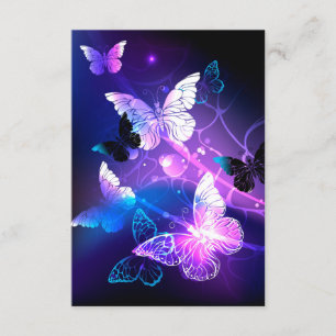 Background with Night Butterflies Invitation
