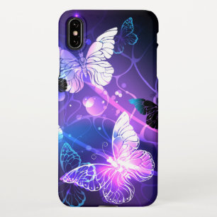 Background with Night Butterflies iPhone Case