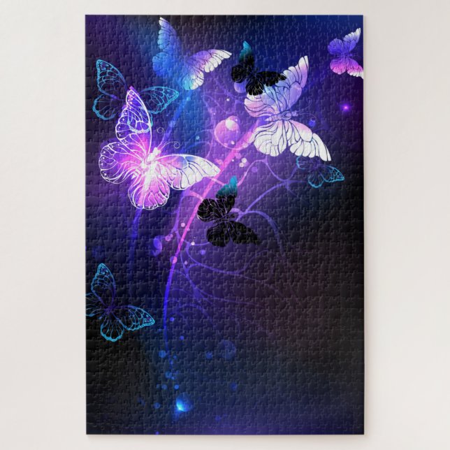 Background with Night Butterflies Jigsaw Puzzle (Vertical)