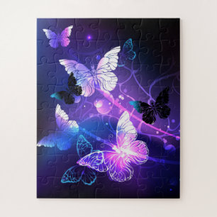 Background with Night Butterflies Jigsaw Puzzle