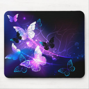 Background with Night Butterflies Mouse Pad