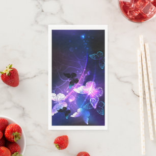 Background with Night Butterflies Napkin