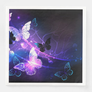 Background with Night Butterflies Napkin