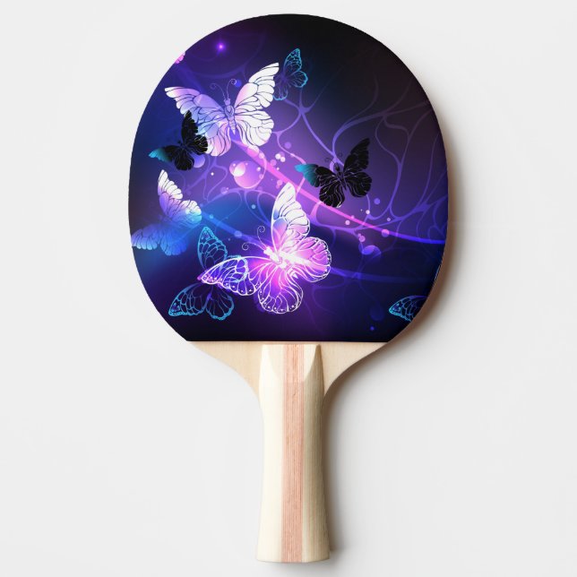 Background with Night Butterflies Ping Pong Paddle (Front)