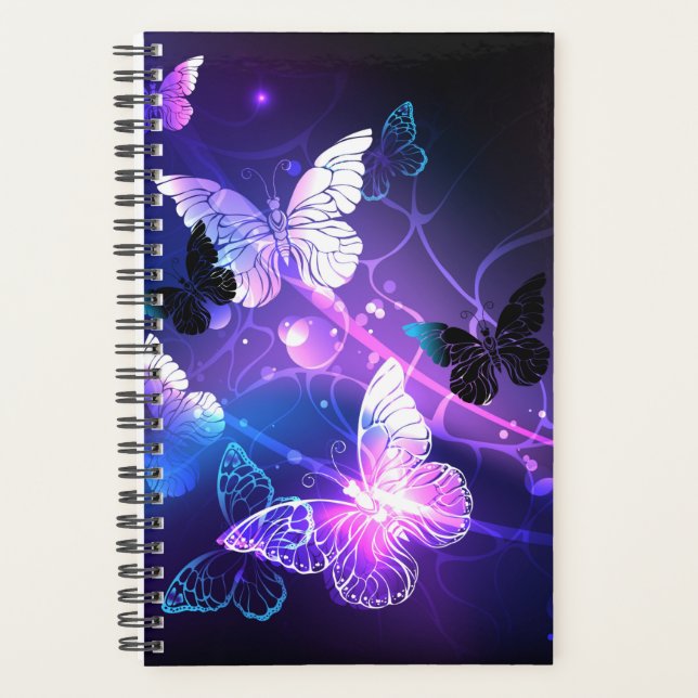 Background with Night Butterflies Planner (Front)