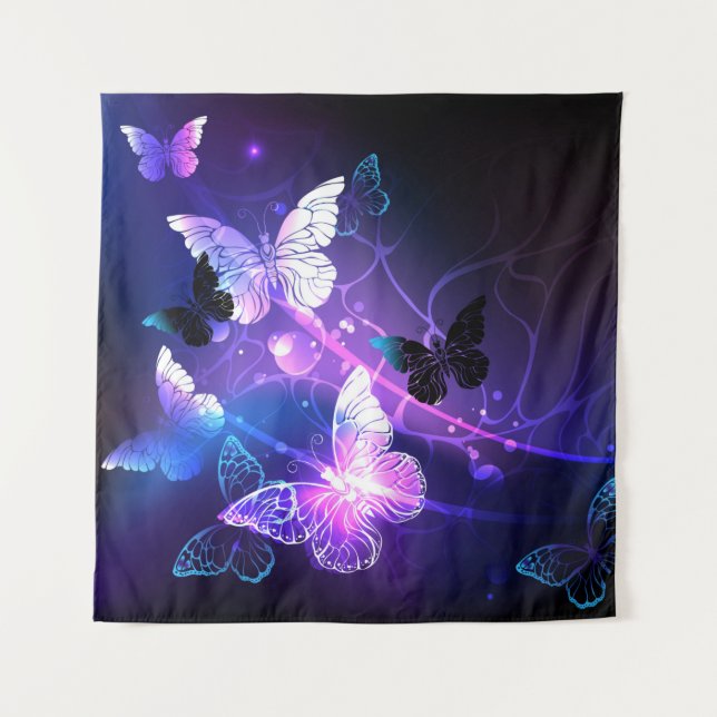 Background with Night Butterflies Tapestry (Front)