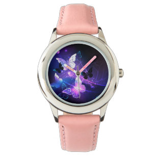 Background with Night Butterflies Watch