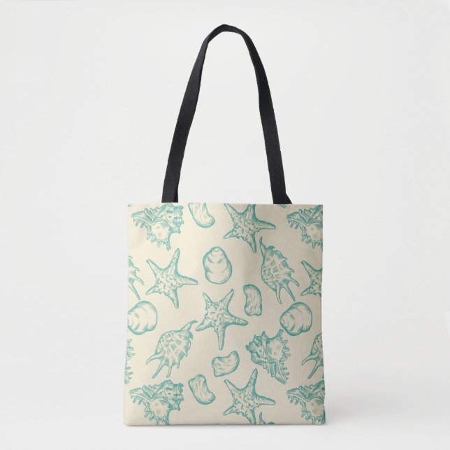 Background with shells. Hand drawn 2 Tote Bag (Front)