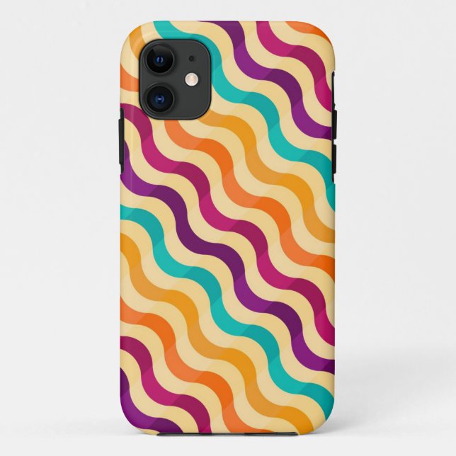 Background with stripes in retro 2 Case-Mate iPhone case (Back)