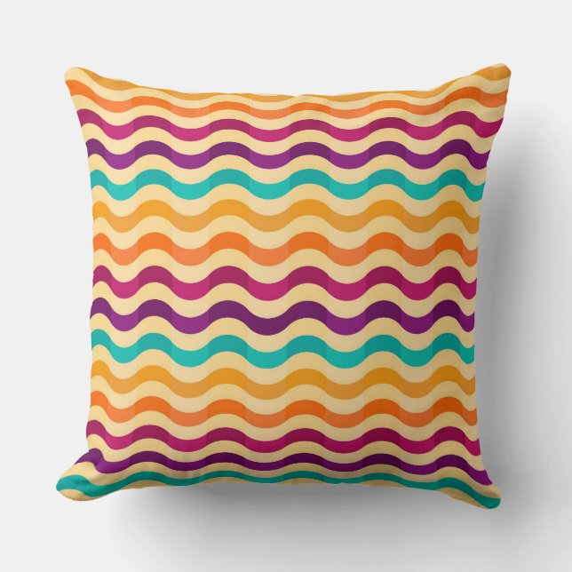 Background with stripes in retro 2 cushion (Front)