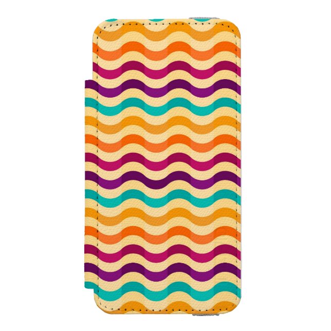 Background with stripes in retro 2 incipio iPhone wallet case (Folio Front)