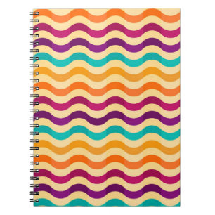 Background with stripes in retro 2 notebook