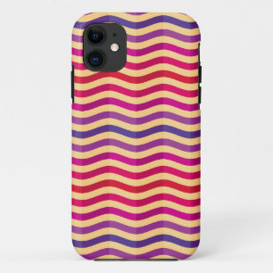 Background with stripes in retro 3 iPhone 11 case