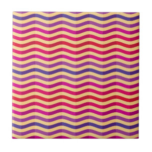 Background with stripes in retro 3 ceramic tile