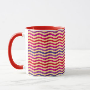 Background with stripes in retro 3 mug