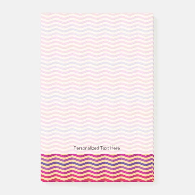 Background with stripes in retro 3 post-it notes (Front)