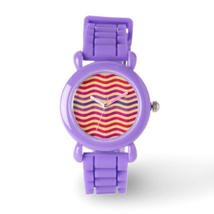 Background with stripes in retro 3 watch