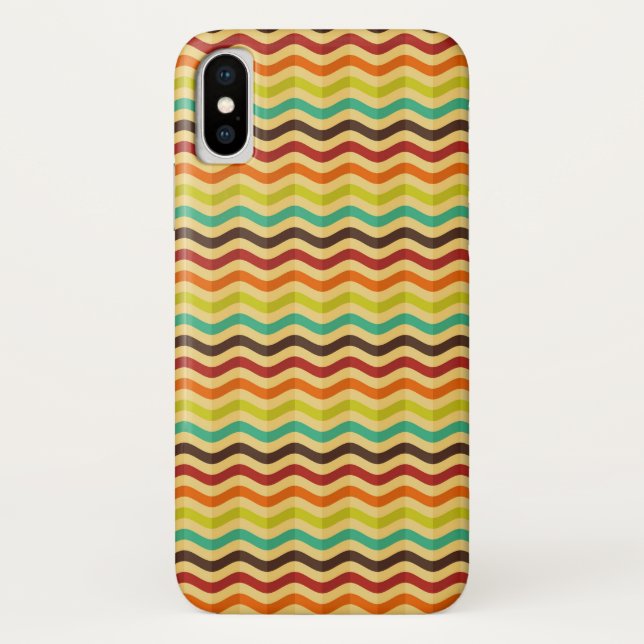 Background with stripes in retro 4 Case-Mate iPhone case (Back)