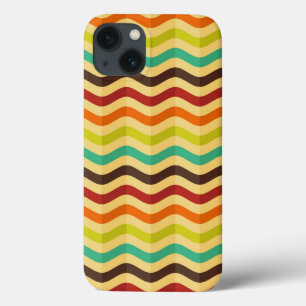 Background with stripes in retro 4 iPhone 13 case