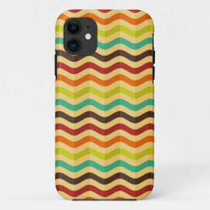 Background with stripes in retro 4 iPhone 11 case
