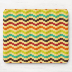 Background with stripes in retro 4 mouse pad
