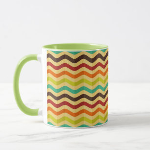 Background with stripes in retro 4 mug