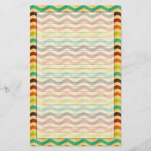 Background with stripes in retro 4 stationery