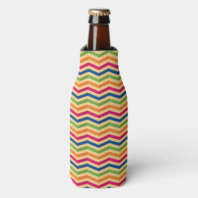 Background with stripes in retro bottle cooler (Bottle Front)