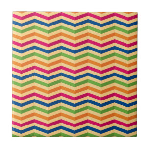 Background with stripes in retro ceramic tile