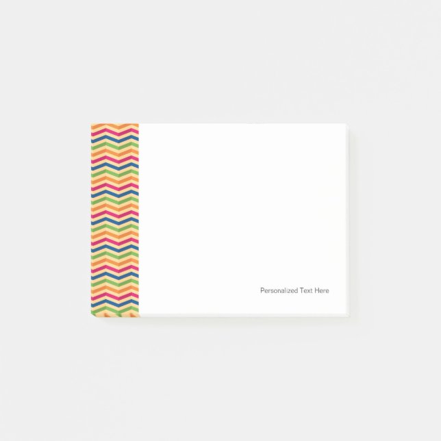 Background with stripes in retro post-it notes (Front)