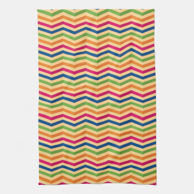 Background with stripes in retro tea towel (Vertical)
