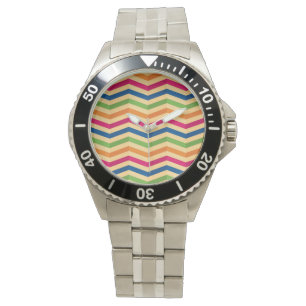 Background with stripes in retro watch
