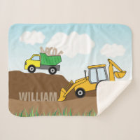 Backhoe and Dump Truck Personalised
