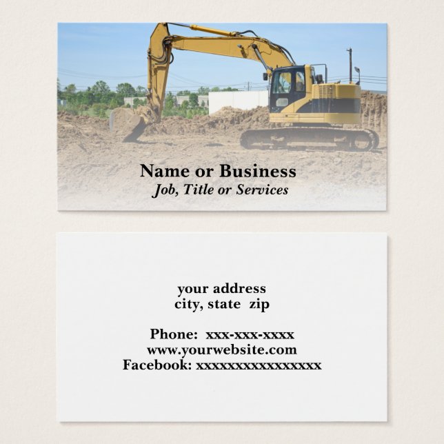 backhoe construction equipment (Front & Back)