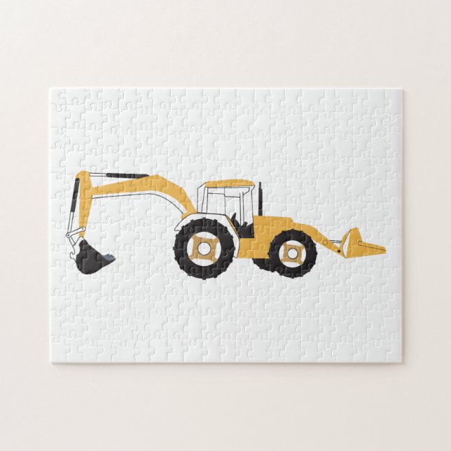 Backhoe Construction Truck Jigsaw Puzzle (Horizontal)