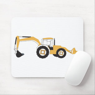 Backhoe Construction Truck Mouse Pad