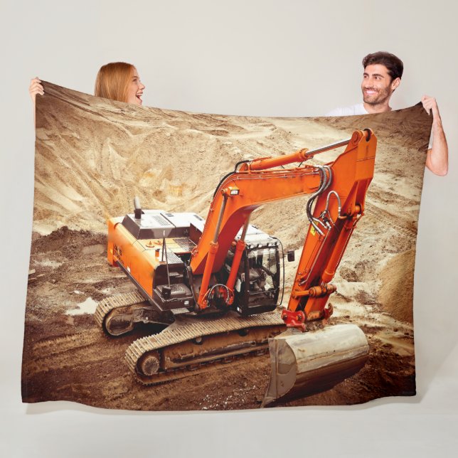 BACKHOE FLEECE BLANKET (In Situ)