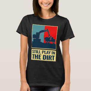 backhoe heavy work vintage for men construction eq T-Shirt