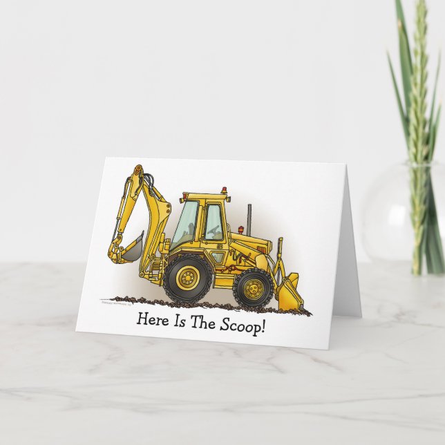 Backhoe Note Card (Front)