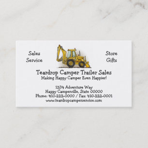 Backhoe Operator Business Card