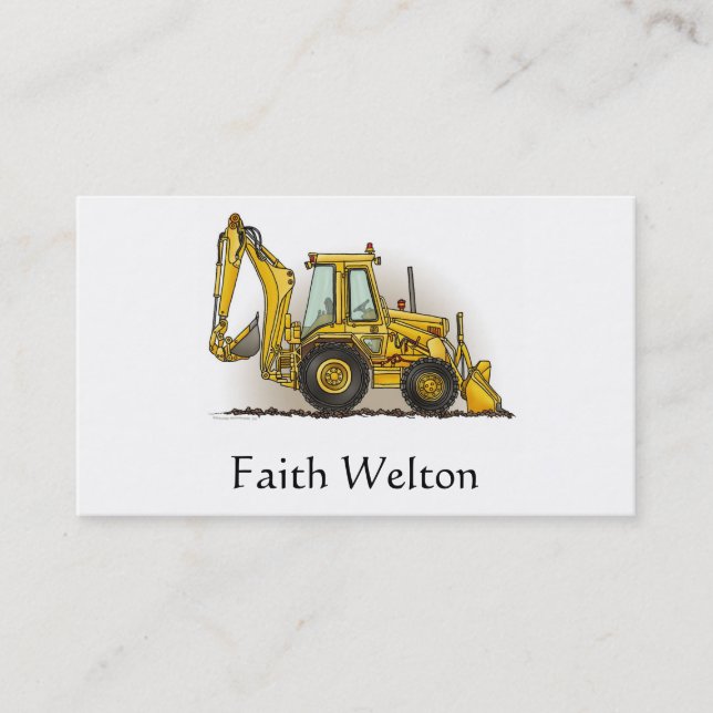 Backhoe Operator Business Card (Front)