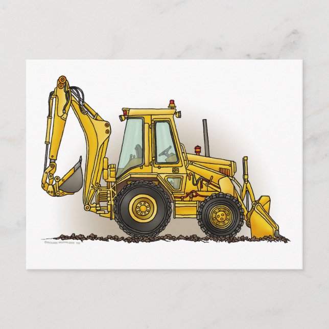 Backhoe Post Card (Front)