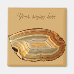 Backlit Banded Agate Slice Photo Magnet