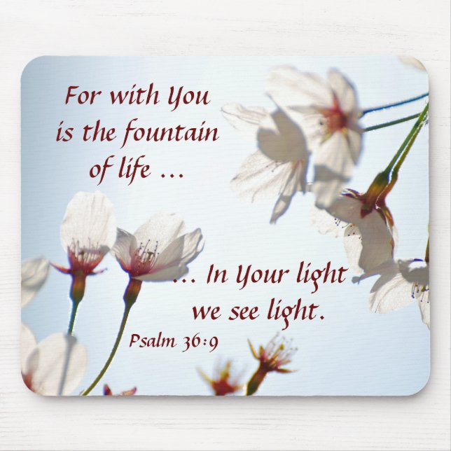 Backlit Cherry Blossoms 2 Mouse Pad (Front)