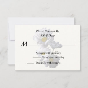 Backlit Daisies RSVP Card
