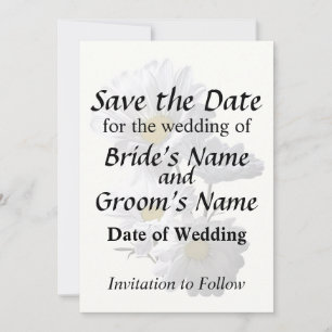 Backlit Daisies Save The Date